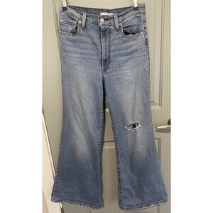 Levi’s Jeans Women’s Ribcage Bell W29 High Rise Flare Jeans Light Wash Blue